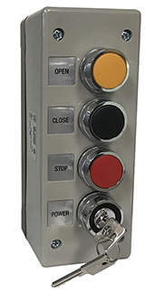 675-00038 (#3BXT; 3 Button, Exterior, Surface Mount Control; O/C/S Non-Metallic; NEMA 4) 675-00038 (#3BXT; 3 Button, Exterior, Surface Mount Control; O/C/S Non-Metallic; NEMA 4)