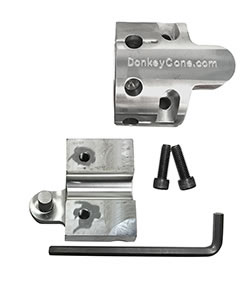 575-10400 (Donkey Cone 2 pc coupler. Converts 4 winding bar holes on 1 3/4" or 2" spring cones to 8 holes. This allows standard 18" winding bars to be used where it wouldn't otherwise be possible.)