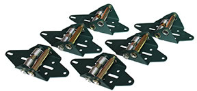 300-10141 (Green Hinge System for Residential 4 section Single Car Garage up to 12" wide; kit contains 2 ea of hinges #1-#3)