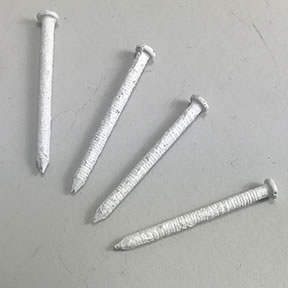 100-90500-5 (1 7/16" Ring Shank Colored Finish Nails; White; 5 lb box)