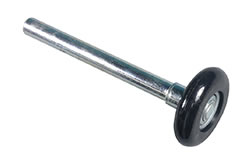 300-25006 (2" 11 ball x 4" Nylon Roller Black; 75 lb load; 15,000 8' door cycles; 10/pkg)