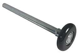300-25006 (2" 11 ball x 4" Nylon Roller Black; 75 lb load; 15,000 8' door cycles; 10/pkg)