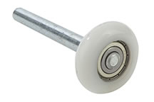 300-25037 (2" White Nylon Precision Bearing Shielded x 4" ZP stem; 100 lb load; 100,000 12' door cycles)