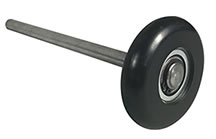 300-25105 (3" Sealed bearing Nylon Car Wash x 7 1/4" ZP stem 100 lb load; 100,000 12' door cycles)